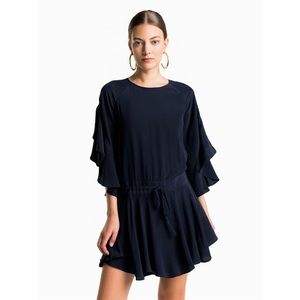 A.L.C. Cannon Flutter Sleeve SILK Mini dress